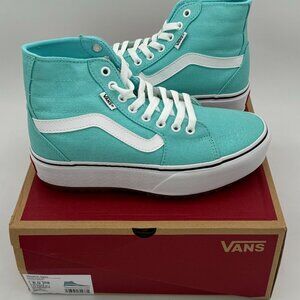 Vans Women’s Filmore Hi Tapere Canvas Aqua Sky, Size 8 - New In Box